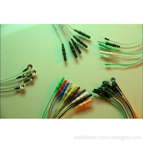 EEG electrodes,EEG cable,gold plated copper cap